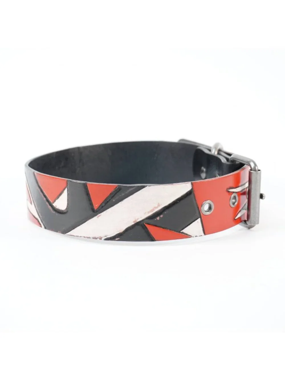 Frankenstrat English Bulldog large dog leather collar